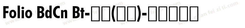 Folio BdCn Bt-普通(西方)字体转换